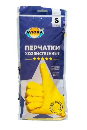 Перчатки: резиновые латексные плотность высокая S с хлопковым напылением