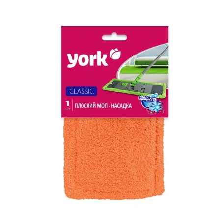 Хозяйственный инвентарь: МОП насадка на швабру YORK Классик 42х13см плоский микрофибра