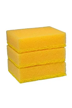 Фото №4 - Губки,скрабы: для посуды Чисто Солнышко 95х70х27мм поролон+абразив /пач.=3 шт.