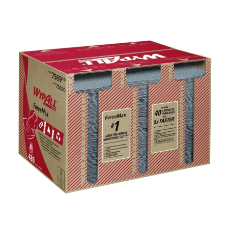 Kimberly-Clark: Салфетки Вайпол ForceMax 480л 1сл 33,5 x 34,5см