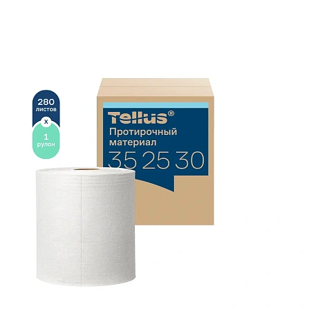 Фото №2 - ТОРК: Tellus Материал протирочный нетканый WM1/WM3 ЦВ 1сл 280л 31,5х38,5см белый