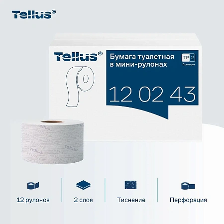 Фото №5 - ТОРК: Tellus Бумага туалетная T2 Премиум 2сл 170м/9,5 белая
