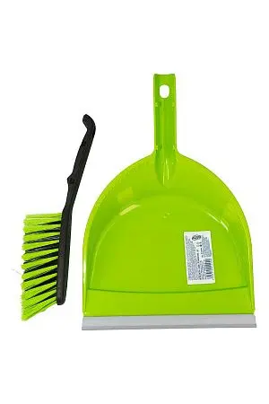 Фото №4 - Хозяйственный инвентарь: Совок для мусора YORK пластик с резин.кромкой +щетка-сметка Клип Центи в асс.