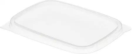 Фото №1 - Одноразовая продукция: Крышка к контейнеру 500мл (108х82мм) 115х90мм прям. ПП прозрачная Спк-108 К (И) Полиэр /пач.=1000 шт.