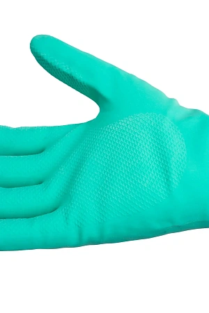 Фото №3 - Vileda: Перчатки многоцелевые L зеленые резиновые