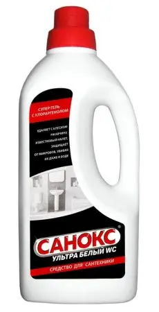 Фото №1 - Чистящее средство: САНОКС-Ультра Белый 1.1кг гель для сантехники