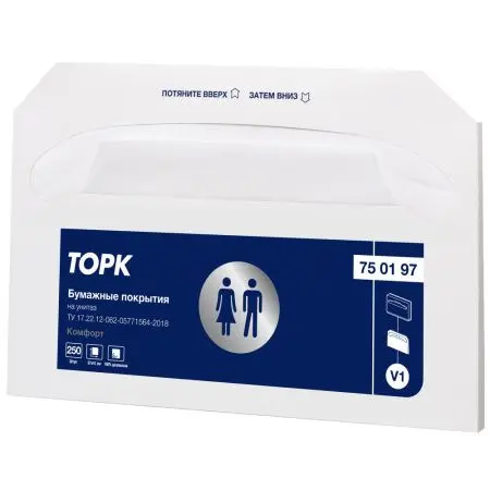 Tork: Покрытия на унитаз V1 Комфорт 250шт белые