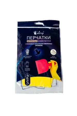 Перчатки: резиновые латексные плотность нормал S с минимальным хлопковым напылением