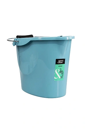 Фото №7 - Хозяйственный инвентарь: Ведро с отжимом 12л пластик МОП круглое светло-голубое