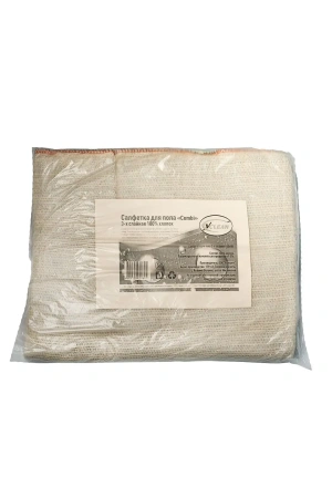 Фото №1 - ХозСалфетки: для пола VCLEAN Combi 60х80 хлопок 3-х слойная с прорезью