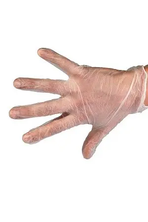 Фото №2 - Перчатки: виниловые М одноразовые неопудренные /пач.=100 шт.