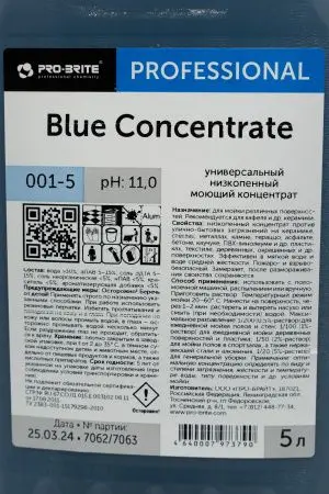 Pro-Brite: Блю Концентрат 5л для ежедневной мойки любых водостойких поверхностей