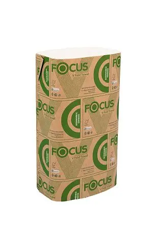 Фото №3 - Хаят: Полотенца бумажные V 1сл 200л 23х20,5см ФОКУС ЭКО белые ПЭ