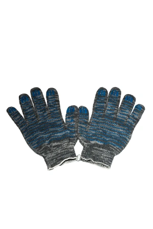 Фото №1 - Перчатки: х/б вязаные с ПВХ 4-х ниточные Графит