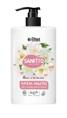 Effect: САНФИТО 1л жидкое крем-мыло Пион и камелия