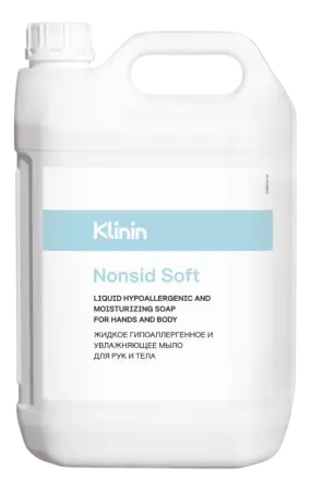 Фото №1 - Klinin МЕД: Нонсид Софт 5л мыло жидкое гипоаллергенное и увлажняющее для рук и тела
