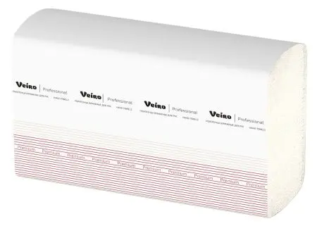 Фото №1 - VEIRO: Полотенца бумажные Z 2сл 200л 22,5х21,3см Premium белые