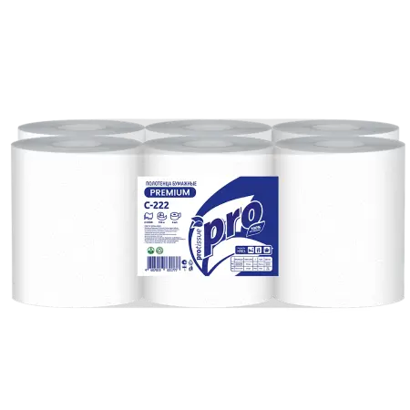 Фото №1 - Вик: Полотенца бумажные 2сл 150м целлюлоза белые PROtissue