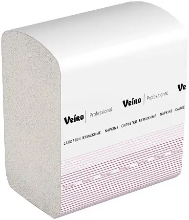 Фото №6 - VEIRO: Салфетки бумажные Z 1сл 250л 11.1х22.5см белые Premium для диспенсеров
