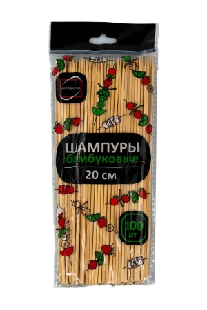 Фото №1 - Одноразовая продукция: Шампур 20см бамбук /пач.=100 шт.