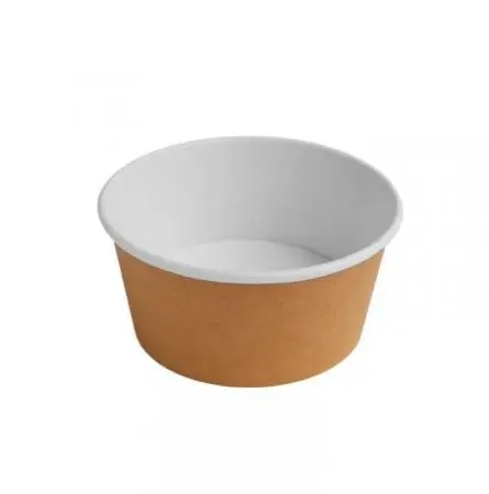 Одноразовая продукция: Контейнер бумажный 500мл d-121мм круглый без крышки крафт /пач.=500 шт.