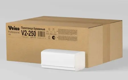 Вик: Полотенца бумажные V 1сл 250л 21х21,6см белые СЫКТЫВКАР Lite