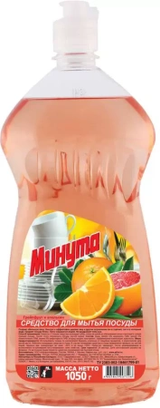 Фото №1 - Моющее средство: МИНУТА 1050г для посуды Грейпфрут и апельсин