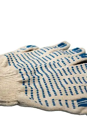 Фото №5 - Перчатки: х/б вязаные с ПВХ 4-х ниточные белые