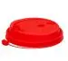 Превью №1 - Одноразовая продукция: Крышка к стакану бумажному d=80мм с питейником (заглушка) ПП красная /пач.=50 шт.