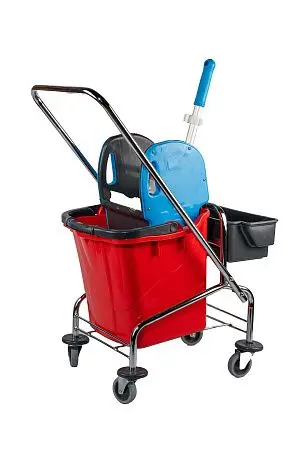 Фото №3 - Вик: Тележка 1х25л хром + отжим + дополнительная корзина