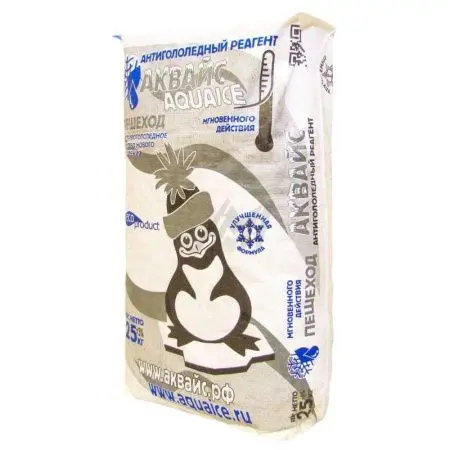 Фото №1 - Химпродукция: Реагент Аквайс Пешеход 25кг противогололедный до -25