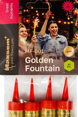 Фото №2 - Одноразовая продукция: Свечи для торта 12,5см Фонтан /пач.=4 шт.