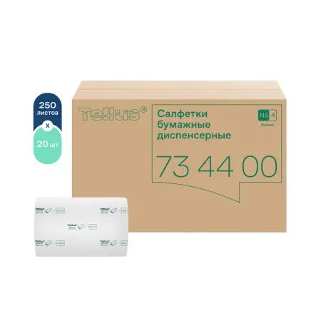 ТОРК: Tellus Салфетки *NS4 NapServe Solution Баланс 1сл 250л диспенсерные белые