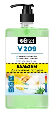Фото №1 - Effect: ВИТА-209 1л бальзам для мытья посуды Алоэ с доз.
