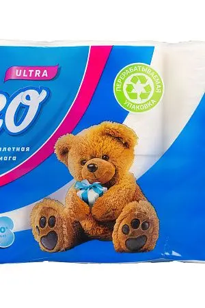 Фото №3 - Бумага туалетная: 3сл 18м целлюлоза цвет белый Клео /пач.=8 шт.