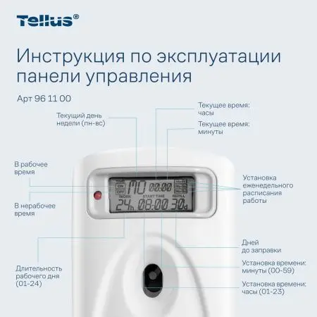 ТОРК: Tellus Диспенсер AF1 для аэрозольного освежителя воздуха белый СЕНСОРНЫЙ