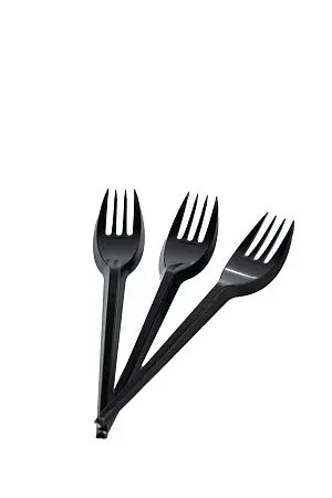 Фото №2 - Одноразовая продукция: Вилка столовая 165мм черная /пач.=100 шт.