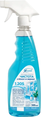 Чистящее средство: Vclean чистота стекол 500мл с триггером