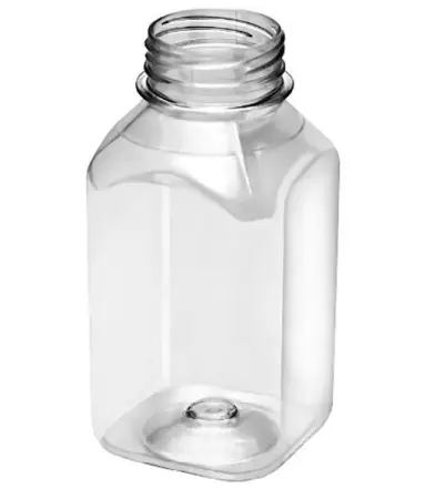 Одноразовая продукция: Бутылка 0,3л d=38мм прозрачная квадратная без пробки ПЭТ /пач.=100 шт.