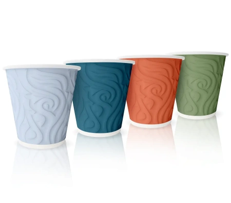 Одноразовая продукция: Стакан бумажный 300мл 2сл d=90мм Скандипакк цв. в асс. /пач.=40 шт.