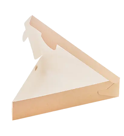 Фото №2 - Одноразовая продукция: Коробка бумажная для пиццы/пирога треугольная 224х224х200 OSQ PIE /пач.=100 шт.