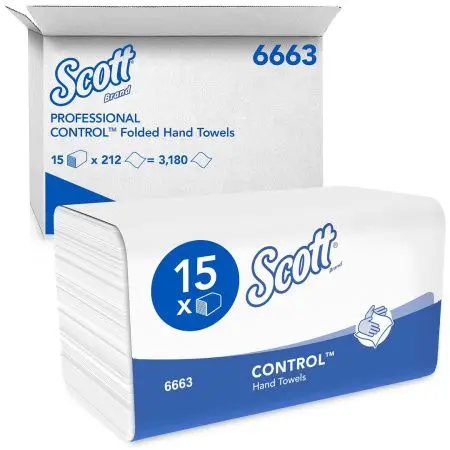 Kimberly-Clark: Полотенца бумажные Скотт 1сл 212л 31,5х21,5см белые