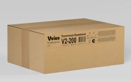 Вик: Полотенца бумажные V 1сл 200л 21х21,6см белые СЫКТЫВКАР Lite