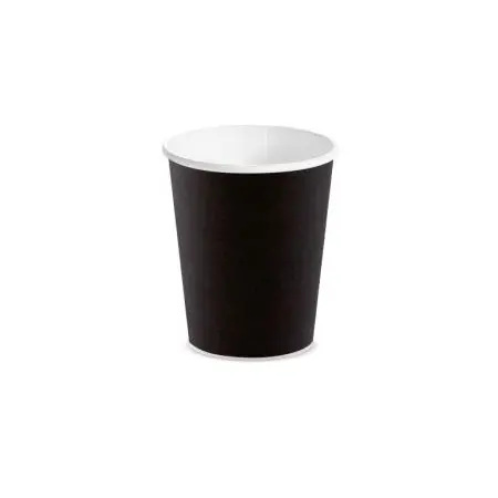Фото №1 - Одноразовая продукция: Стакан бумажный 250мл 1сл Скандипакк черный /пач.=50 шт.