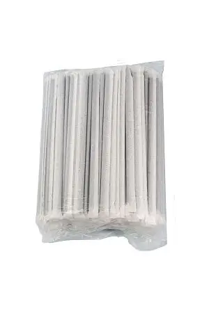 Фото №4 - Одноразовая продукция: Трубочки для коктейля 8х240мм без изгиба черные в инд.упак. /пач.=250 шт.