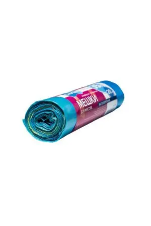 Мешки для мусора: 35л ПНД с завязками VCLEAN Ultra /Clear Line синие /шт.=20