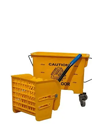 Фото №4 - Вик: Тележка 1х20 пластик с отжимом желтая MRY