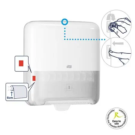 Фото №5 - Tork: Диспенсер H1 Elevation Matic для рулонных полотенец белый