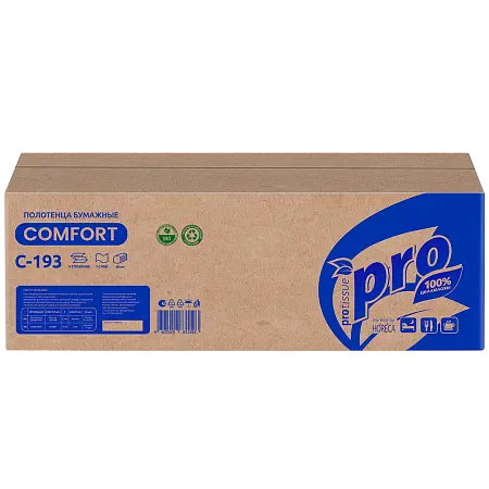 Фото №3 - Вик: Полотенца бумажные V 1сл 250л 21х22см 100% целлюлоза 33г белые PROtissue