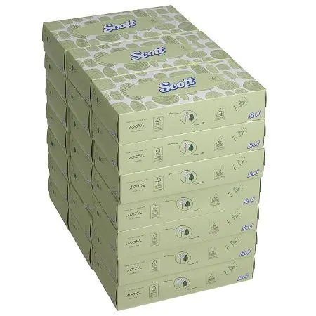 Kimberly-Clark: Салфетки Клинекс 2сл 100л для лица белые